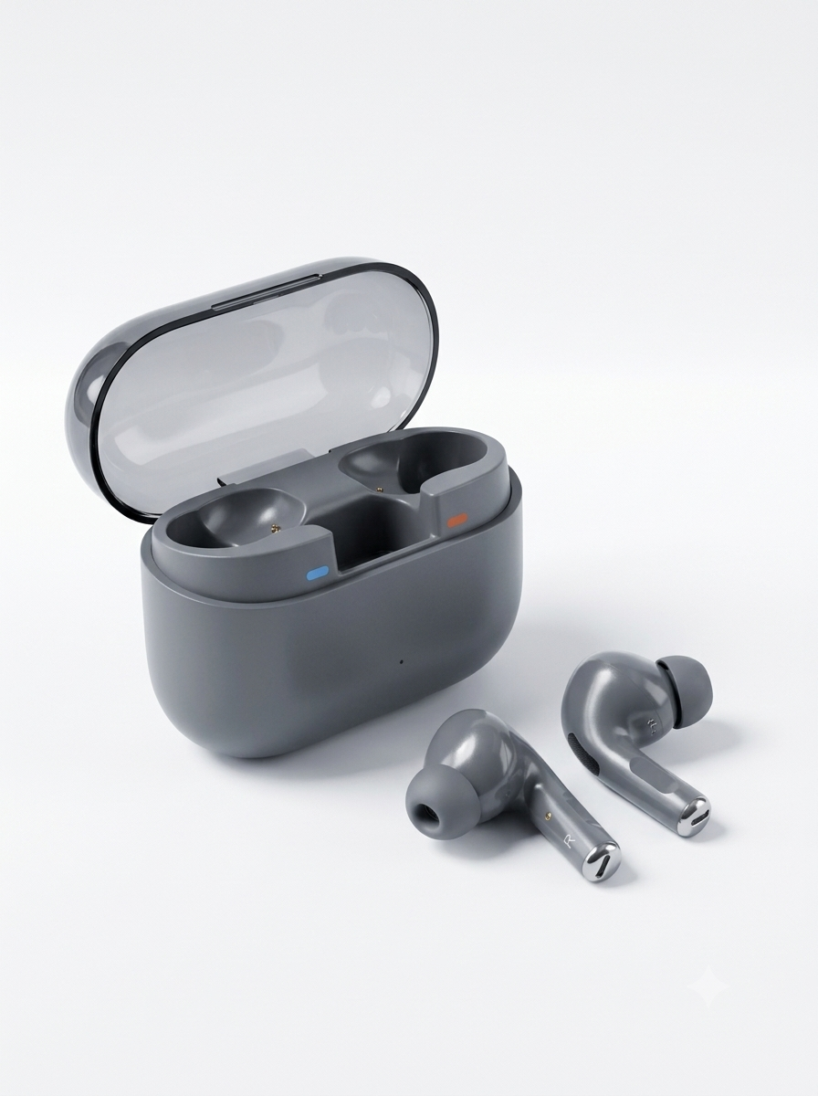 BudsPro 3 earbuds beside open charging case